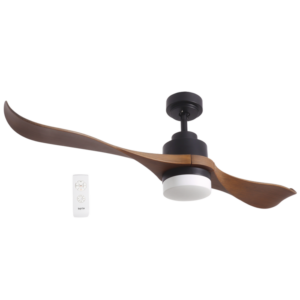 Brightstar FCF082 Matt Black 52" Ceiling Fan with ABS Blades, Remote Control, and CCT LED Light