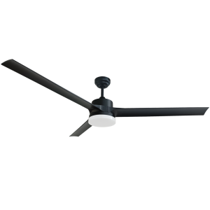 Brightstar FCF087 Black 60" 3-Blade DC Motor Ceiling Fan with 18W LED Light and Remote Control