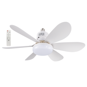 Brightstar FCF090 White Mini Plastic Ceiling Fan with CCT LED Light and Remote Control