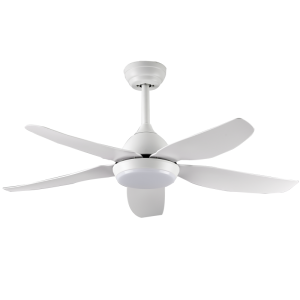 Brightstar FCF095 44" White Ceiling Fan with 5 ABS Blades and 3 CCT LED Light