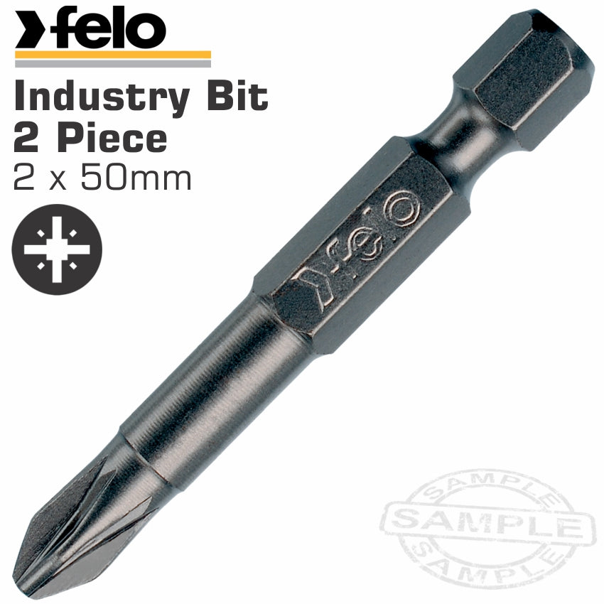Felo Pozi Pz2 X 50Mm 2Pc Ins.Bit