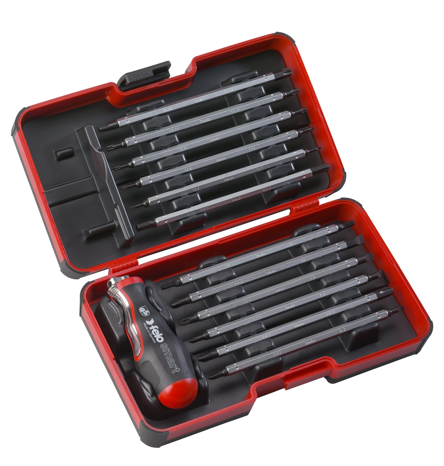 Felo 060 Smart 13Pcs Set S/Drive  1/4' Strongbox