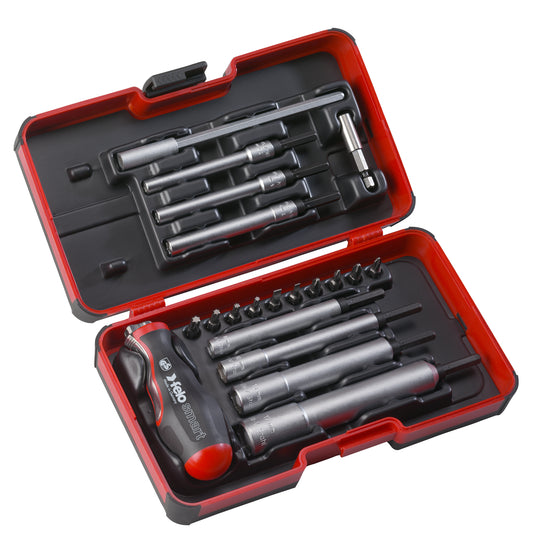 Felo 060 Smart Eng. Set 20Pcs Nut Dr. 1/4' Strongbox