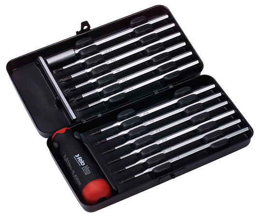 Felo 100 Tor. S/Driver Set 14Pcs 3.0-5.4Nm Red Metal Box