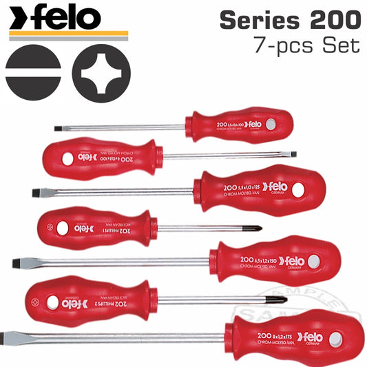 Felo 200 S/Driver Set 7Pce Schock Proof