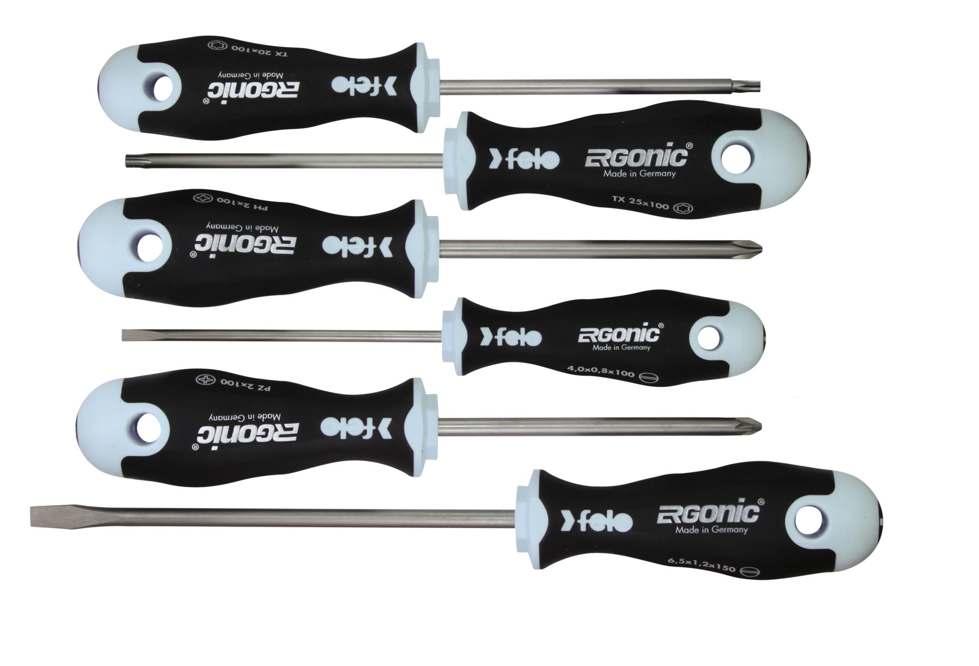Felo 400 S/Driver  Set 6Pc Ergonic Inox Sl/Ph/Pz/Tx