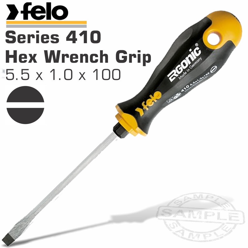 Felo 410 Sl5.5X1.0X100 S/Driver Ergonic Hex Wrench Grip