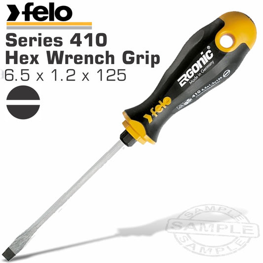 Felo 410 Sl6.5X1.2X125 S/Driver Ergonic Hex Wrench Grip