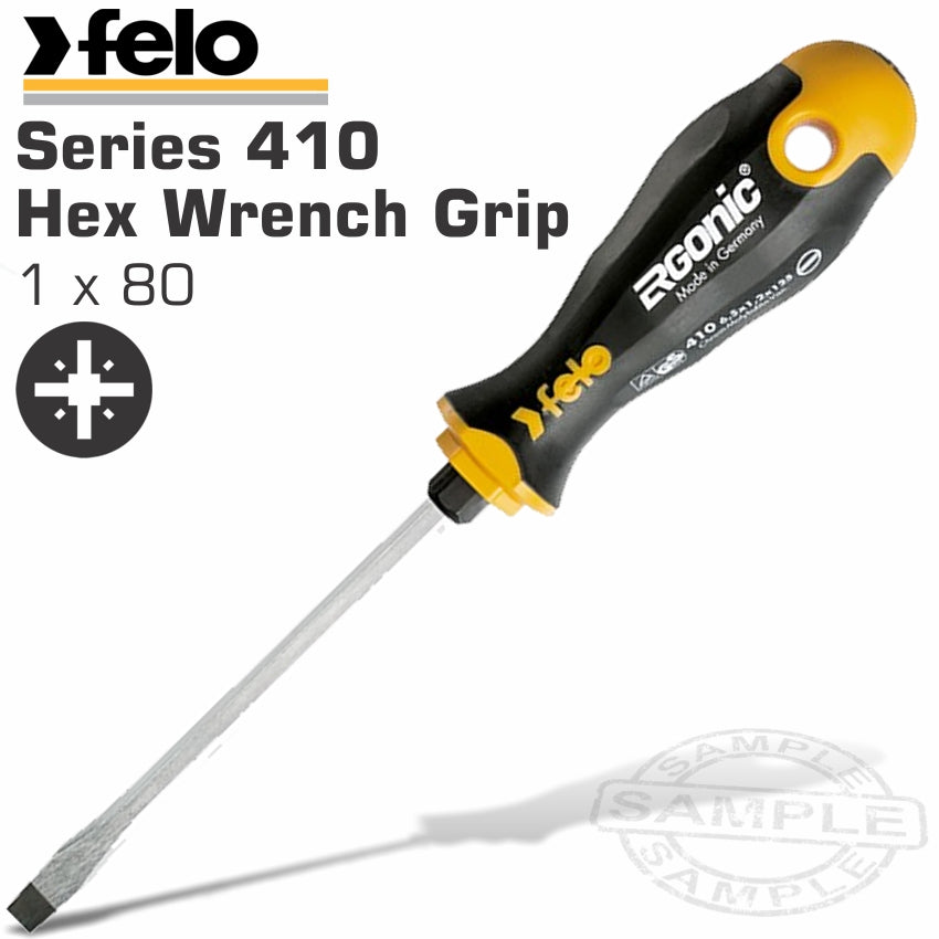 Felo 411 Pz1X80 S/Driver Ergonic Hex Wrench Grip