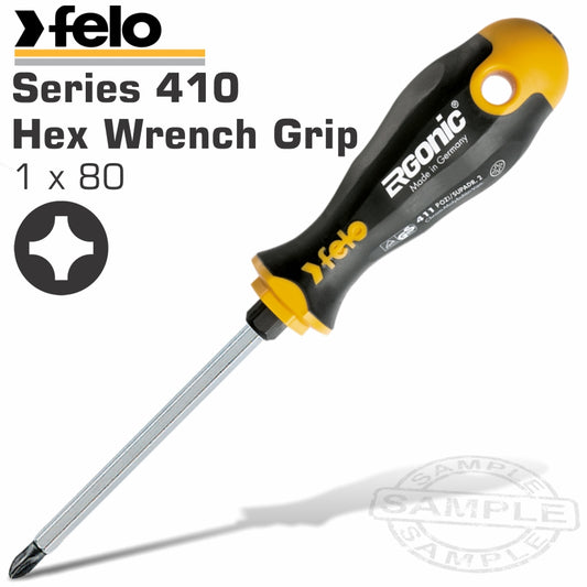 Felo 412 Ph1X80 S/Driver Ergonic Hex Wrench Grip