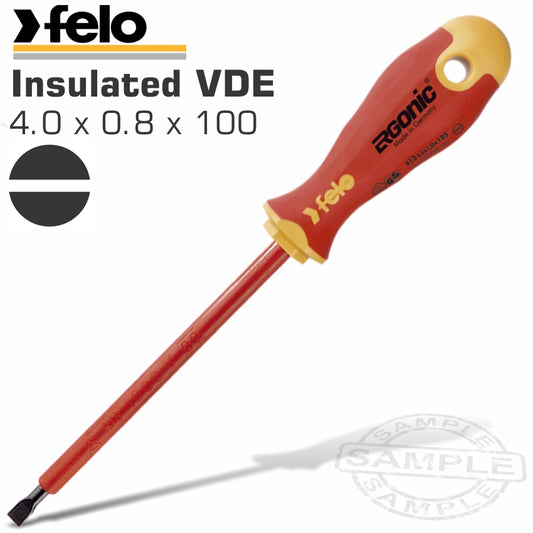 Felo 413 Sl4.0X0.8X100 S/Driver Ergonic Insulated Vde