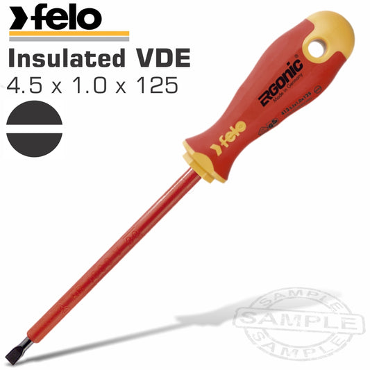 Felo 413 Sl4.5X1.0X125 S/Driver Ergonic Insulated Vde