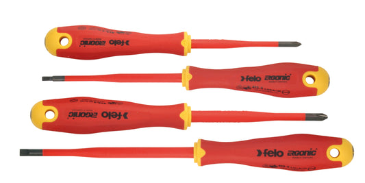 Felo 413 S/Driver Set 4Pc Ergonic Slimline Insulated Vde Sl/Ph