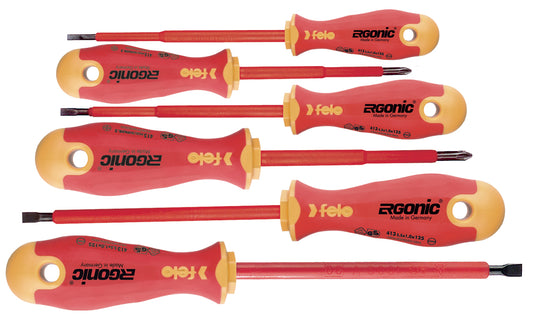 Felo 413 S/Driver Set 6Pc Ergonic Insulated Vde Sl/Ph