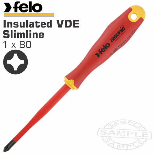 Felo 414 Ph1X80 S/Driver Ergonic Slimline Insulated Vde