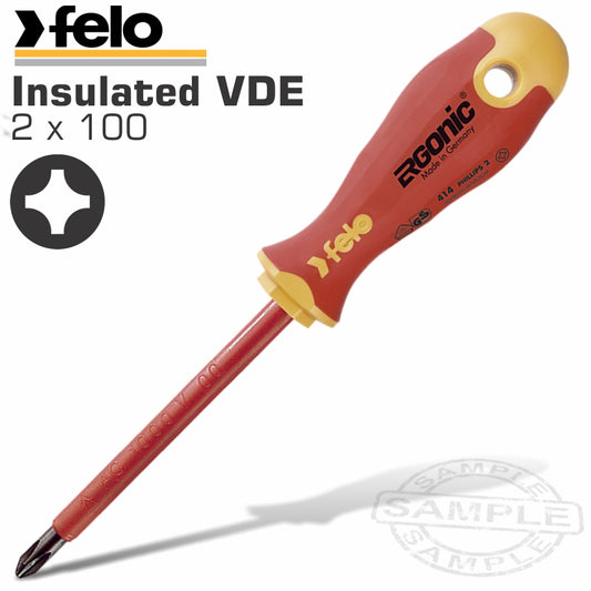 Felo 414 Ph2X100 S/Driver Ergonic Insulated Vde