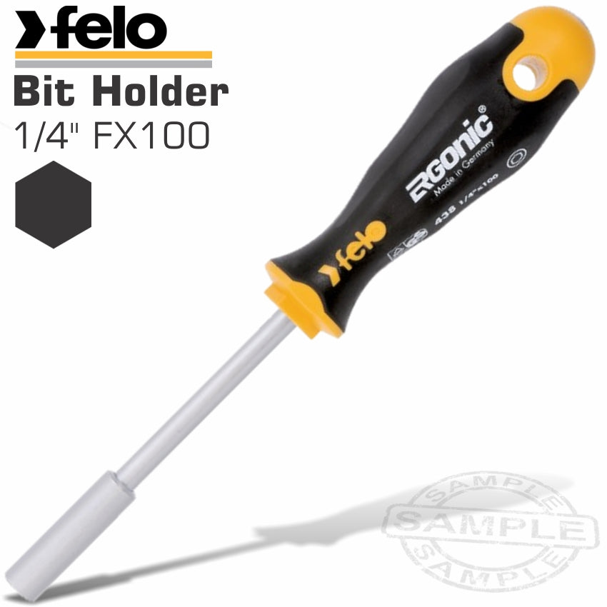 Felo 438 1/4'Fx100 Bit Holder S/Driver Ergonic