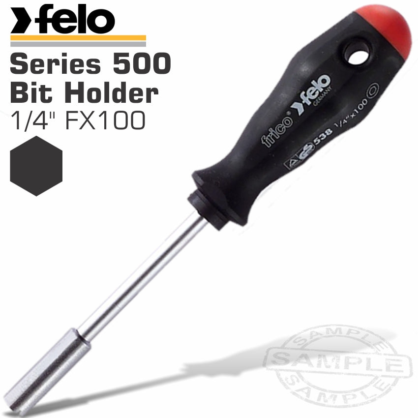 Felo 538 1/4'Fx100 Bit Holder S/Driver Frico Magnetic
