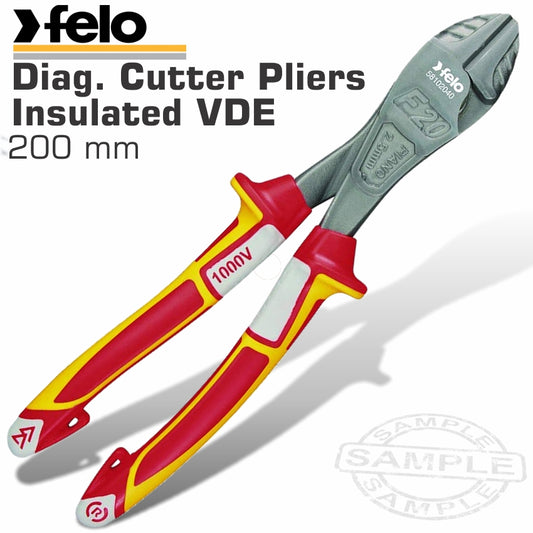 Felo Plier Diag. Cutter H/D 200Mm Insulated Vde