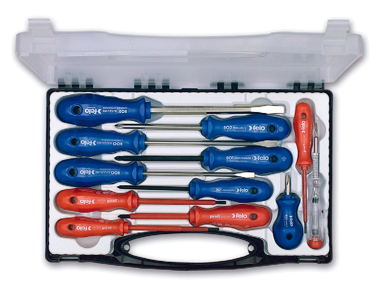 Felo Screwdriver  Set 12-Pce Insulated