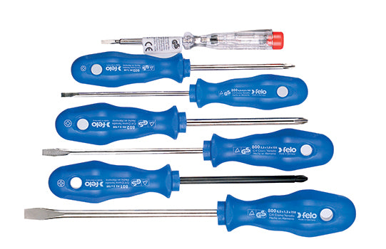 Felo Screwdriver Set 7-Piec. Fw-Ka Blue Series Sl