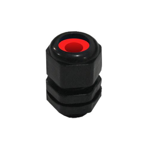 Cable Gland No.1 Flat Black With Red Grommet