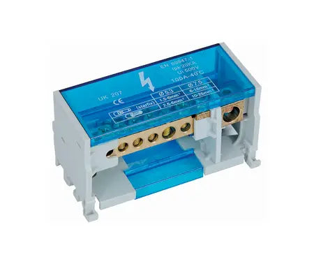 Multi Pole Distribution Block - Din Rail Mount