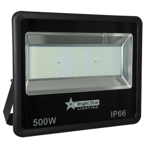 Brightstar FL006 Black 500W IP66 LED Flood Light (6500K, 55000 Lumen)