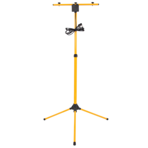 Brightstar FL009 Yellow/Black Two-Head LED Floodlight Stand with Waterproof Connection Box