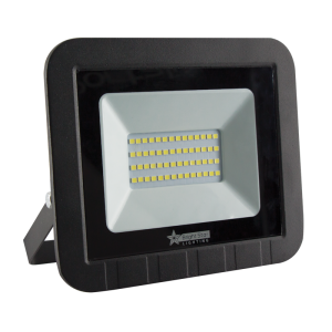 Brightstar FL013 Black 50W 6000K LED PVC Flood Light with Tempered Glass Lens, IP65