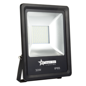 Brightstar FL034 Black 30W LED Flood Light, 6000K, IP65 Outdoor Lighting