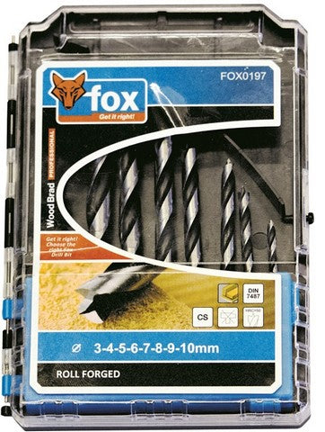 Fox 8Pcs Drills Wood Set 3-10Mm