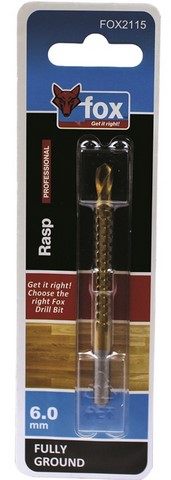 Fox Rasp Drill 6.0 X 90Mm Hss