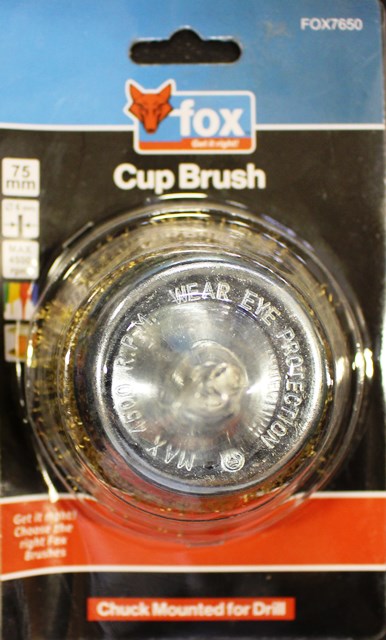 Fox Crimped Steel Wire Cup 75Mm Crs