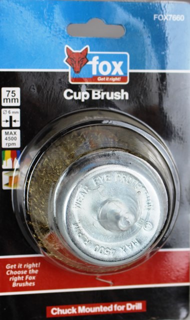 Fox Crimped Steel Wire Cup 75Mm Fine