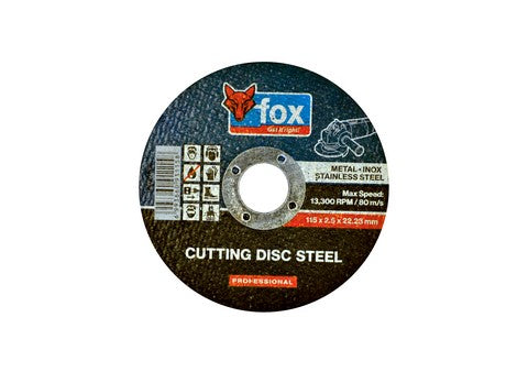 Abrasive Fox Cut Stainless Steel 115X2.5Mm Pro