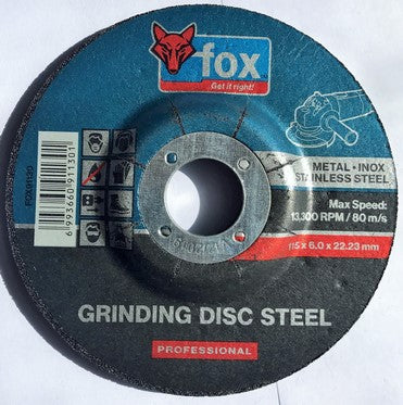 Abrasive Fox Grind Stainless Steel 115X6.0Mm Pro