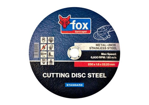 Abrasive Fox Cut Steel 230X1.6Mm Std
