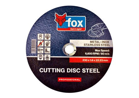 Abrasive Fox Cut Stainless Steel 230X1.6Mm Pro