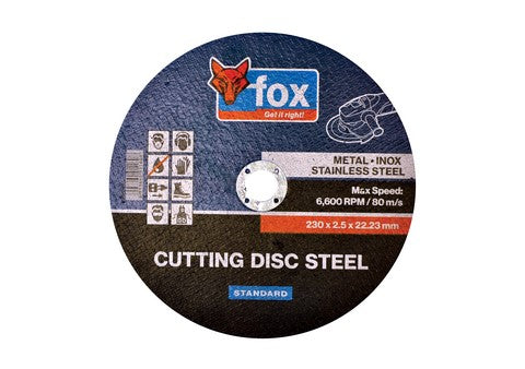 Abrasive Fox Cut Steel 230X2.5Mm Std