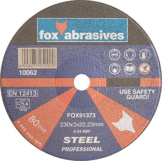 Abrasive Fox Cutoff Steel 230X3.0Mm Prof