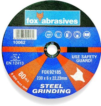 Abrasive Fox Grinding Disc Steel 230X6.0Mm
