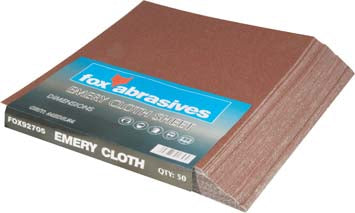 Abrasive Fox Sheet Emery Cloth Med Per50