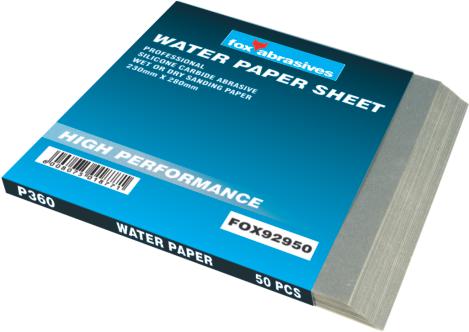 Abrasive Fox Sheet Water Paper Top Pro P360 P50