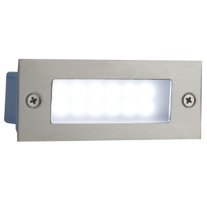 Brightstar FT010 Stainless Steel LED Footlight with Tempered Glass (IP44, 12 x 0.1W)