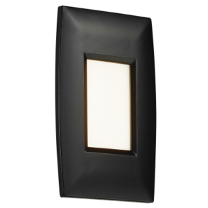 Brightstar FT035 Black 2W LED IP65 Footlight for 2x4 Surface Mount Box (4200K, 80 Lumen)