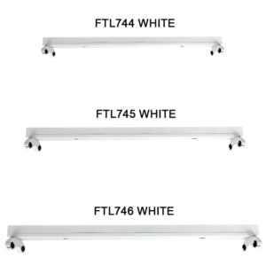 Brightstar FTL744, FTL745, FTL746 White LED Open Channel Fitting for 2 x T5 Tubes (580mm, 1180mm, 1480mm)