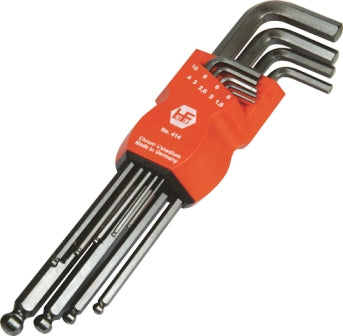 Allenkey Fuhr Set 1.5-10Mm Ball Clip 9Pc