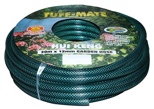 Hose Garden Reinforced 6 Year 12.0Mm* 30Mt Incl/Fitt (Min 5)