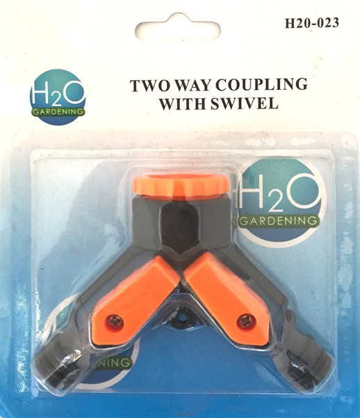 Garden Tap Coupling 2 Way Swivel H20023